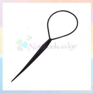   Tail Hair Braid Ponytail Styling Maker Tool Lady Party Black  