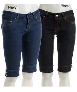 Hip Jeans Brand Embellished Denim Bermuda Shorts  