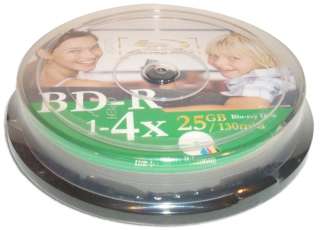 100 Pak 25GB 4X WHITE INKJET HUB BLU RAY BD R by Optodisc  