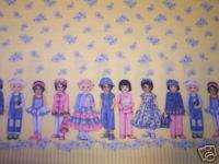 Paper Doll Border Fleece Fabric Patty Reed 2 Yd L  