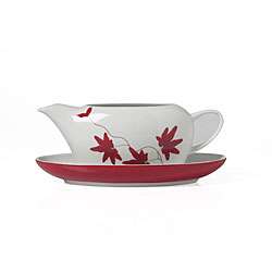 Mikasa Pure Red Gravy Boat with Stand  