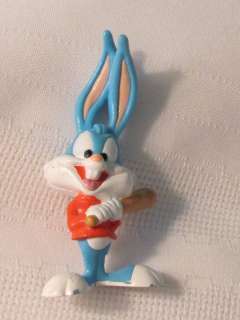 1997 Warner Bros Blue Bugs Bunny Rabbit Toy Rubber 3  