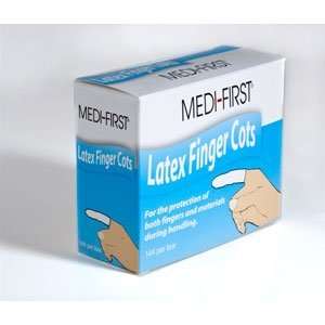   Medi First Latex Finger Cots 144 / Box