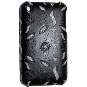 com KingCase iPhone 3G & 3GS   Sparkling Sun Faux Leather Back Cover 
