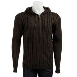 Retrofit Mens Cable Knit Hooded Sweater  