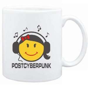  Mug White  Postcyberpunk   female smiley  Music Sports 