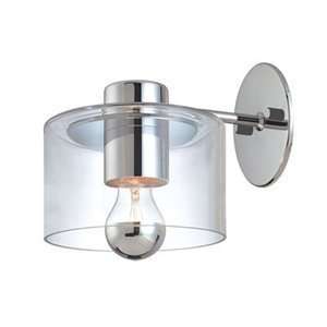    01 Chrome Contemporary Wall Sconce From the Transparence Collection