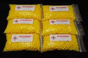 1000 AIRSOFT Precision Plastic 6mm 0.12g BBs Yellow  