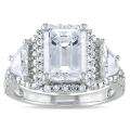14k White Gold 3 3/4ct TDW Certified Diamond Engagement Ring (E, SI1 
