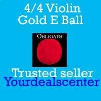 Pirastro Obligato Violin Strings Set 4/4 Gold Ball E  