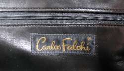 CARLOS FALCHI LEATHER, SNAKESKIN & CALFS HAIR BAG  