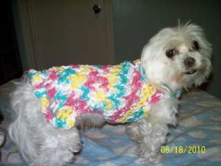 Dog Apparel 100% COTTON SPRING MEADOW Sweater/Dress XS  