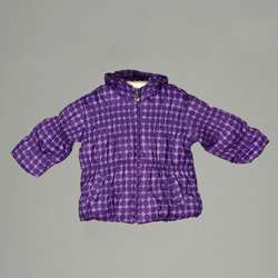 Dollhouse Toddler Girls Purple Polka Dot Puffer Coat  