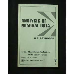  Analysis of Nominal Data REYNOLDS (H.T.) Books