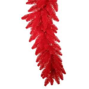  Pack of 2 Pre Lit Red Ashley Spruce Christmas Garlands 9 