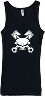 Shirt/Tank   skull & cross pistons   gear auto  