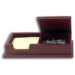 Dacasso Legal Style Burgundy Leather Note/ Paperclip Holder 