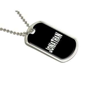 Jonathan   Name Military Dog Tag Luggage Keychain