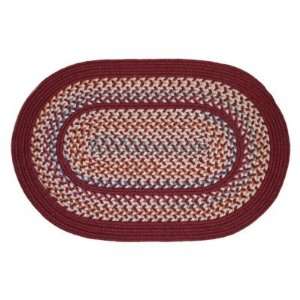  Rhody Rug Tapestry Red Wine Rug, 7 x 9 ft. Oval