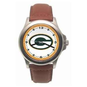  Green Bay Packers LogoArt Rookie Leather Mens NFL Watch 