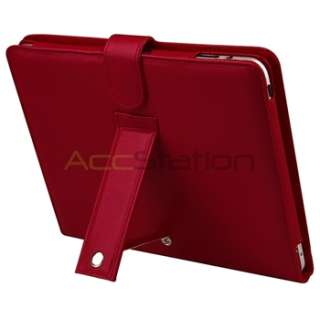 Accessory Bundles Red Leather Skin Case+Headset+Stylus+Guard+More 