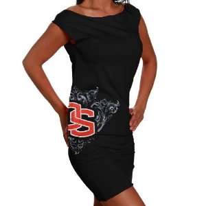 Oregon State Beavers Ladies Black Raw Edge Jersey Dress  