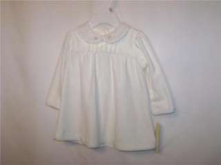 Ralph Lauren Infant Girls Velour Dress Cream 9M NWT  