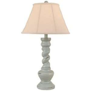  Distressed Atlantic Grey Twisted Base Table Lamp