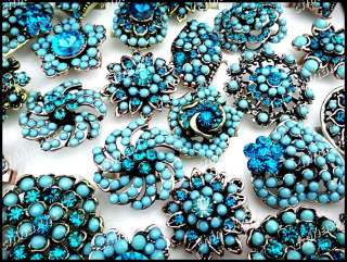 Wholesale jewelry lot 10pcs Blue Austria Rhinestones Charming rings 