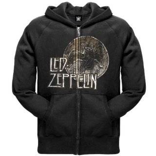  Led Zeppelin   US77 Distressed Zip Hoodie Clothing