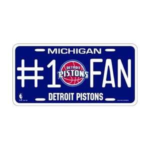   Detroit Pistons #1 Fan Metal License Plate *SALE*