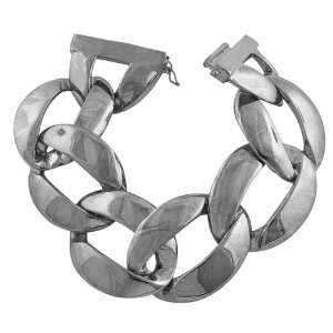  Solid Stainless Steel 7.5 Inch Curb Bracelet Jewelry
