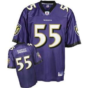   Terrell Suggs Purple Jerseys Authentic Football Jersey Size 54 56