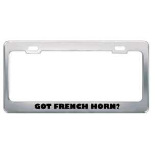 Got French Horn? Music Musical Instrument Metal License Plate Frame 