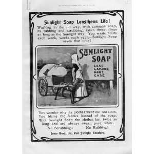  Sunlight Soap Lengthens Life Antique Advertisment 323 