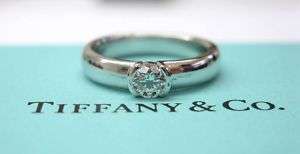 Tiffany & Co Plat Etoile Diamond Solitaire Ring H VVS1  