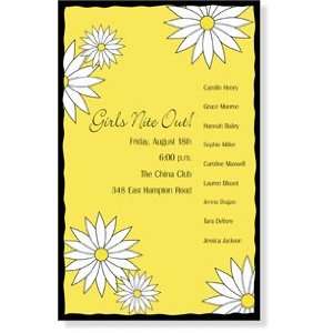  Yellow Daisy Graphic Invitation