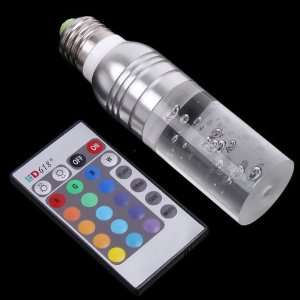  3W RGB 16 Color E27 Remote Control Crystal LED Light Bulb 