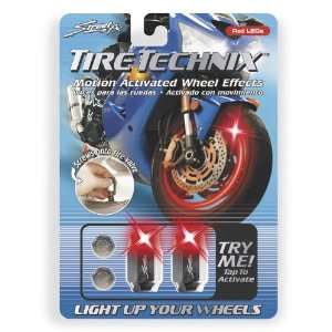   Hex Tire Technix Motion Activated Wheel Effects   Red Automotive