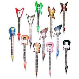   Rock Star Guitar Pen, Ball Point, Assorted Styles   6 Pieces (630 5