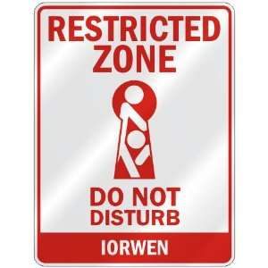   RESTRICTED ZONE DO NOT DISTURB IORWEN  PARKING SIGN 