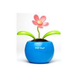  Solar powered Blue Flip Flap pot with sawying flower Toys 