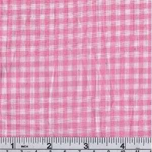  1/8 Gingham Shirting Pink/White Fabric By The Yard Arts 