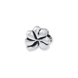  3 Leaf Clover Charm in Silver for Pandora and most 3mm 
