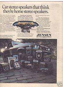 1977 JENSEN CAR SPEAKERS FULL LINE POSTER TYPE AD  