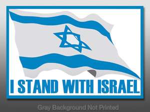 Stand With Israel Sticker   pro Israeli jewish christian support jew 