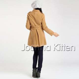   Breasted Wool Winter Noble Long Coat New Warm Outerwear JK 1784  