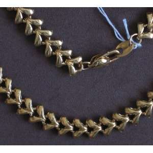    Fashion Necklace Gold Tone Approx. 19 Long 