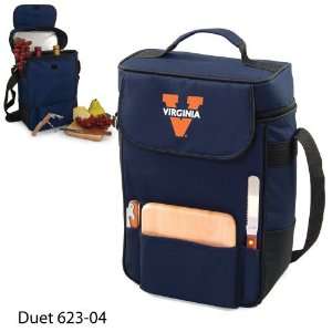 University of Virginia Embroidery Duet 2 Bottle wine & cheese tote w 