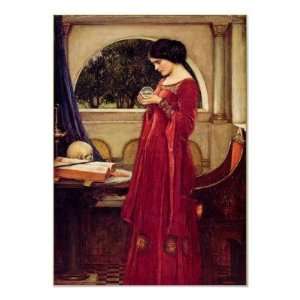  The Crystal Ball by John William Waterhouse Poster